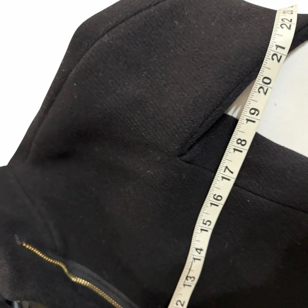 J. Crew Toscana Italian Wool Blend Asymetrical Zip Front Coat Size 00 - Picture 9 of 11